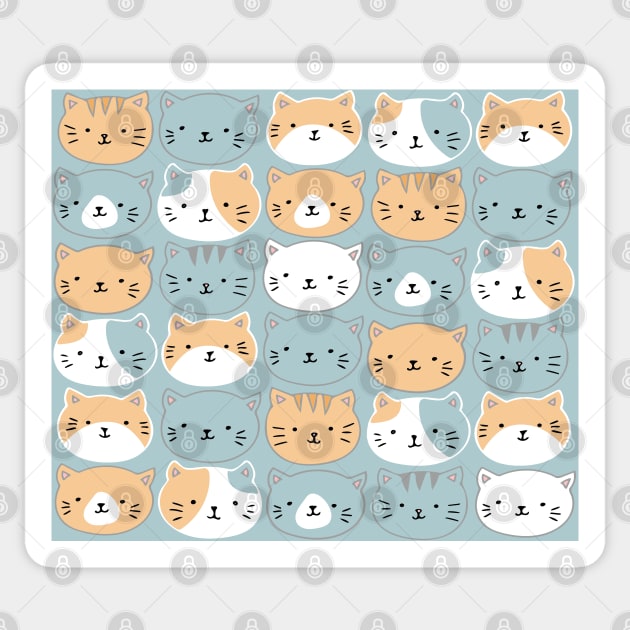 Cute Kitten Faces Sticker by tandre